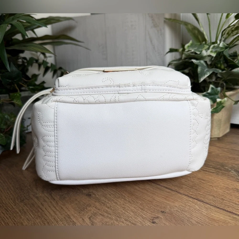 Juicy Couture Rosie Vegan Leather Angel White & Gold Mini Backpack